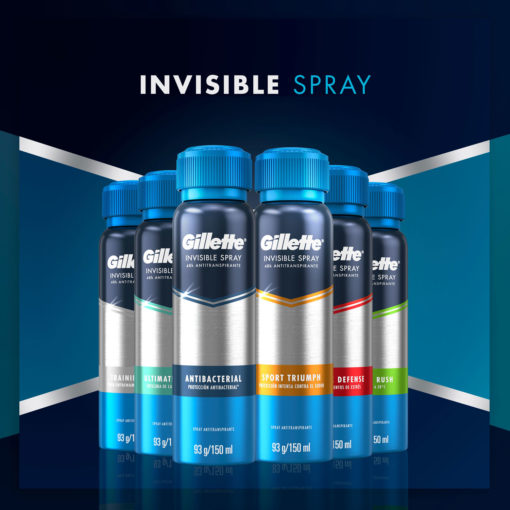 Antitranspirante Spray Gillette Invisible Cool Wave X 150 Ml - Imagen 4