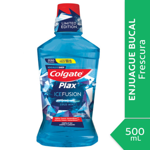 Enjuague Bucal Colgate Plax Ice Fusion Cold Mint X 500 Ml - Imagen 2