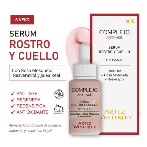 Serum Rostro y Cuello Artez Westerley Complejo Anti-Age  X 35 Ml - Imagen 2
