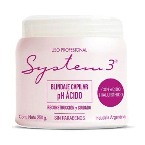 Tratamiento Capilar System 3 Blindaje Capilar PH Ácido X 250 Gr