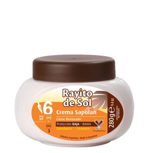 Crema Sapolan Rayito de Sol con Zanahoria FPS 6 X 240 Gr