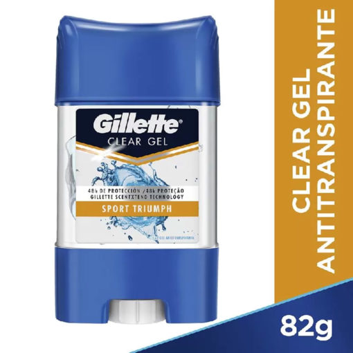 Antitranspirante Gel Gillette Clear Gel Sport Trium X 82 Gr - Imagen 2