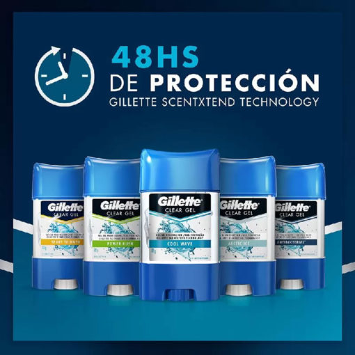 Antitranspirante Gel Gillette Clear Gel Sport Trium X 82 Gr - Imagen 5