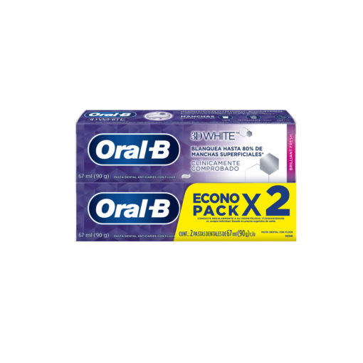 Pasta Dental Oral B 3D White Brilliant Fresh X 2 U