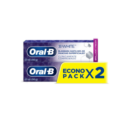 Pasta Dental Oral B 3D White Brilliant Fresh X 2 U - Imagen 2