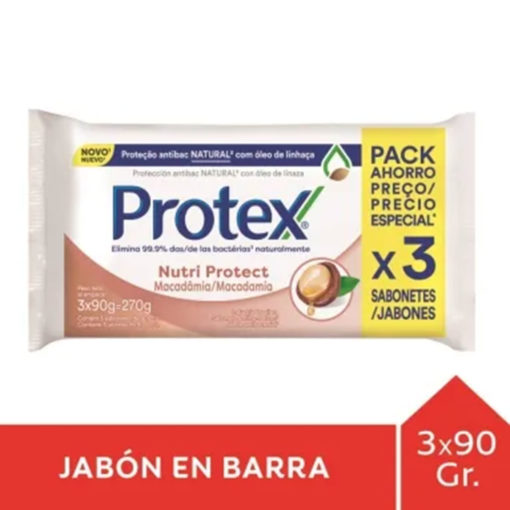 Jabón en Barra Protex  Nutri-Protect X 3 U - Imagen 2