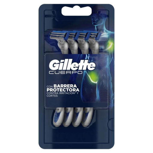 Máquina para afeitar Descartable Gillette Cuerpo  X 4 U
