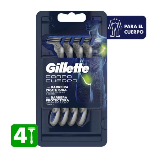 Máquina para afeitar Descartable Gillette Cuerpo  X 4 U - Imagen 2