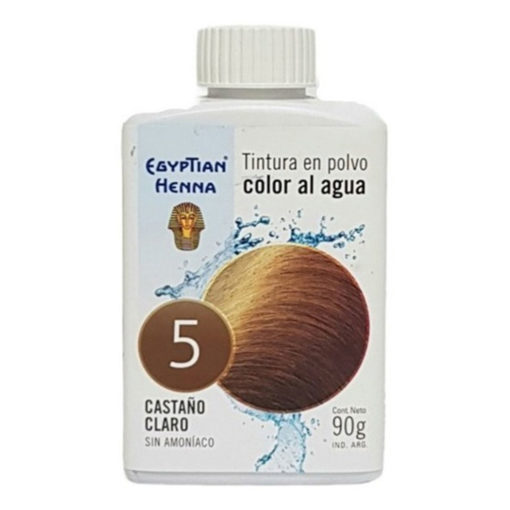Tintura en polvo Egyptian Color al agua 5 Castaño Claro X 90 Gr