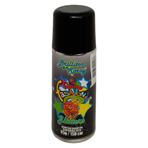 Spray Glitter para Pelo Rey Momo  Multicolor X 180 Gr