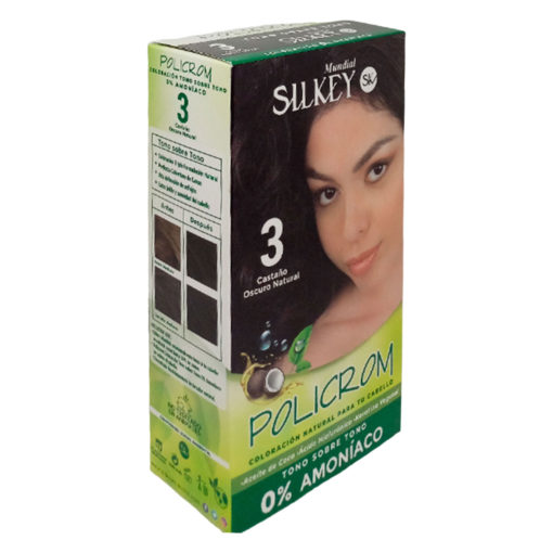 Tintura Permanente en Kit Silkey Policrom sin Amoníaco 3 X 1 U - Imagen 2