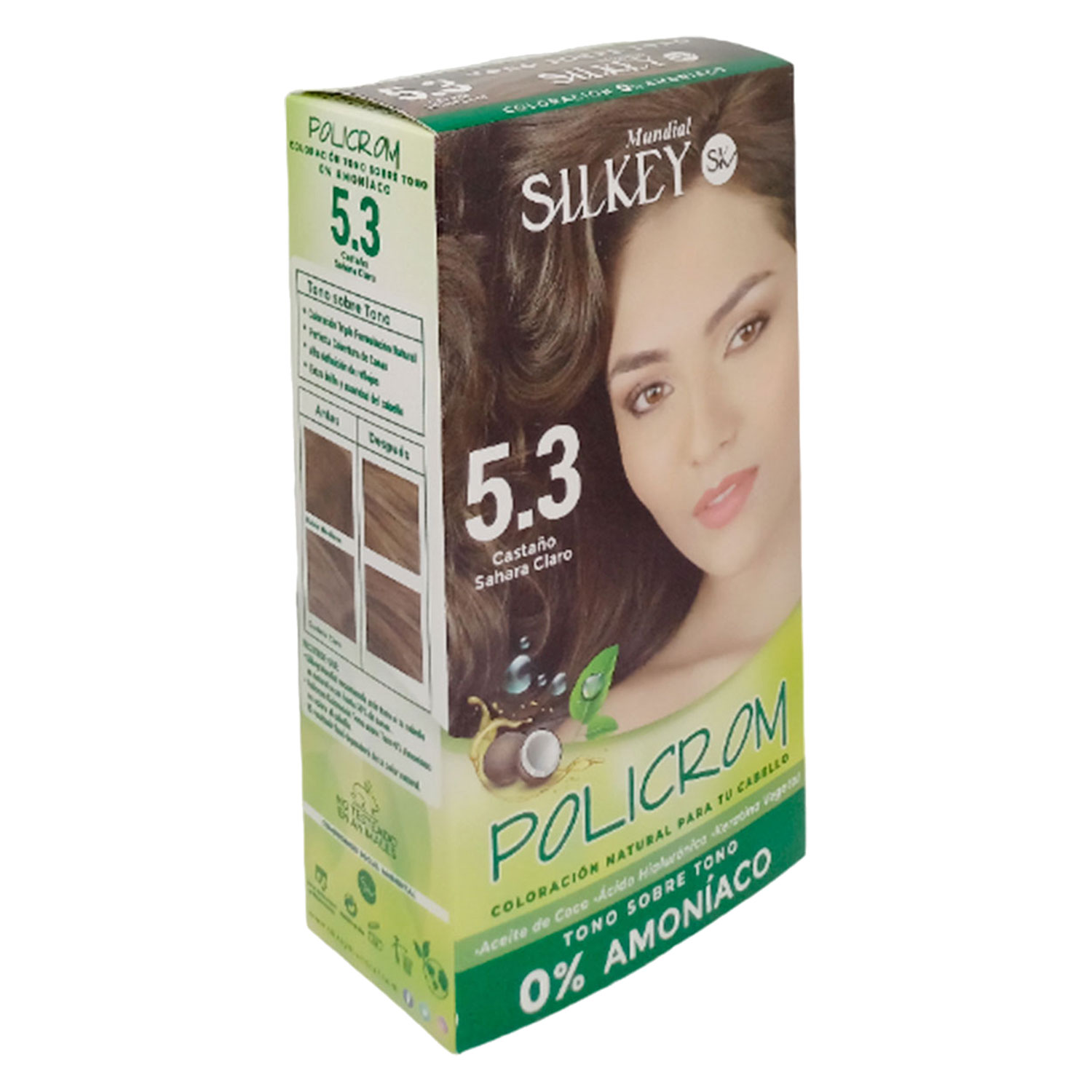 Tintura Permanente en Kit Silkey Policrom sin Amoníaco 5,3 X 1 U - Imagen 2