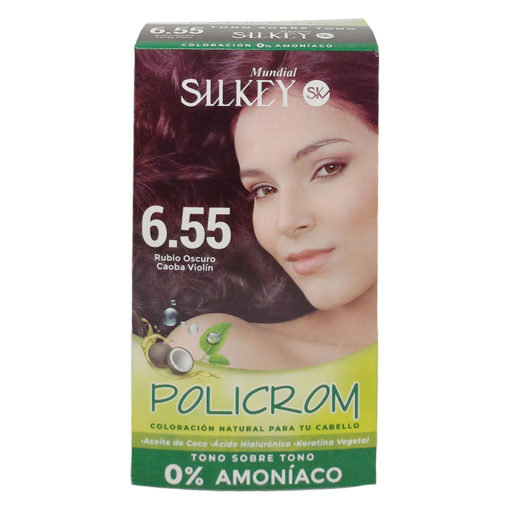 Tintura Permanente en Kit Silkey Policrom sin Amoníaco 6,55 X 1 U