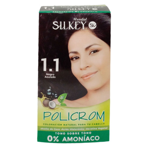 Tintura Permanente en Kit Silkey Policrom sin Amoníaco 1,1 X 1 U