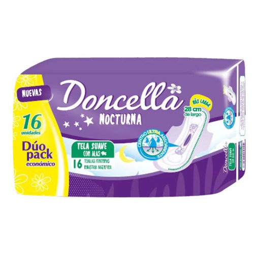 Toallas Femeninas Doncella  Nocturna X 16 U - Imagen 2