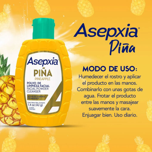 Polvo de Limpieza Facial Asepxia  Piña X 42 Gr - Imagen 4