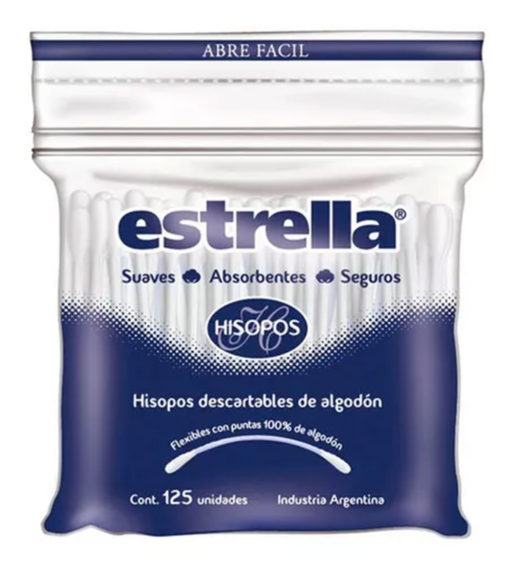 Hisopos Estrella   X 125 U