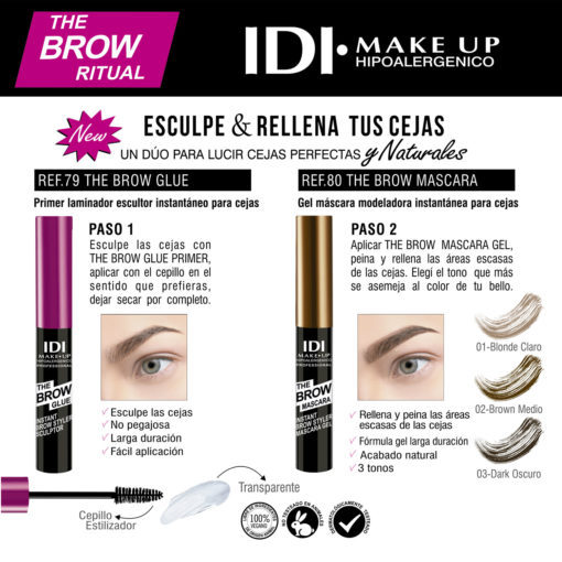 Gel para cejas Idi Makeup The Brow Ritual 02 Brown Medio X 1 U - Imagen 4