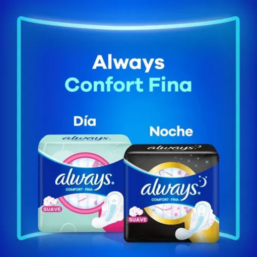 Toallitas Femeninas Always Comfort Fina Suave X 16 U - Imagen 5