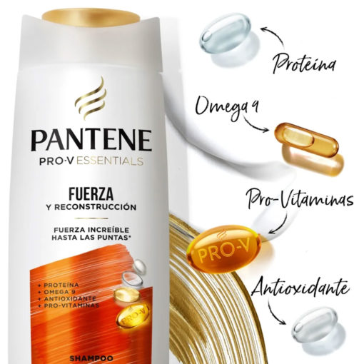 Shampoo Pantene ProV Essentials Fuerza y reconstrucción X 200 Ml - Imagen 3