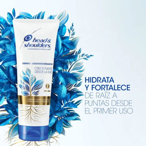 Dermo Acondicionador Head & Shoulders Crece Fuerte desde la Raíz Vitamina E X 300 Ml - Imagen 4