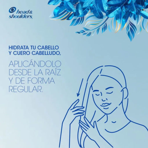 Dermo Acondicionador Head & Shoulders Crece Fuerte desde la Raíz Vitamina E X 300 Ml - Imagen 5