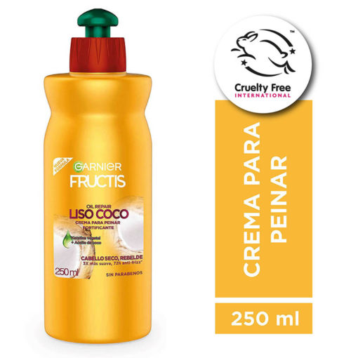 Crema para Peinar Garnier Fructis Liso Coco X 250 Ml - Imagen 3