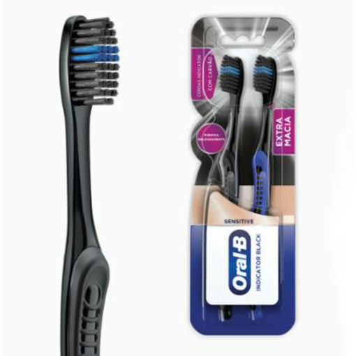 Cepillos de Dientes Oral B Indicator Black Extra Suave X 2 U