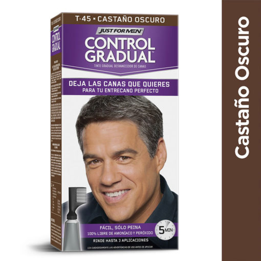 Tintura permanente en Kit Just For Men Control Gradual Castaño Oscuro X 1 U - Imagen 2