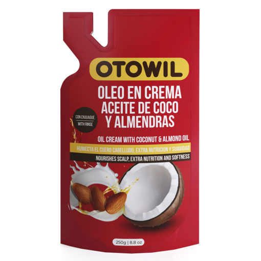 Tratamiento Capilar Otowil Óleo en Crema Aceite de Coco y Almendras X 250 Gr