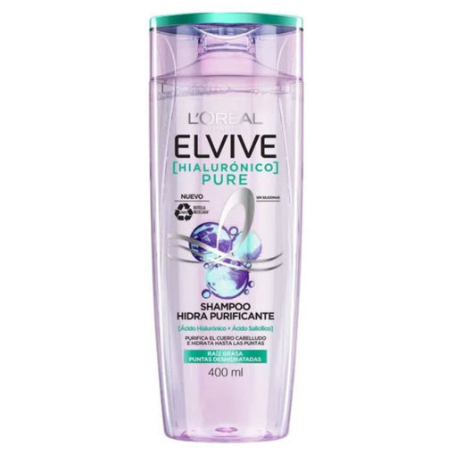 Shampoo Loreal Elvive Hialuronico Pure X 400 Ml