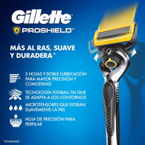 Repuestos Máquina de Afeitar Gilette Fusion ProShield X 4 U - Imagen 3