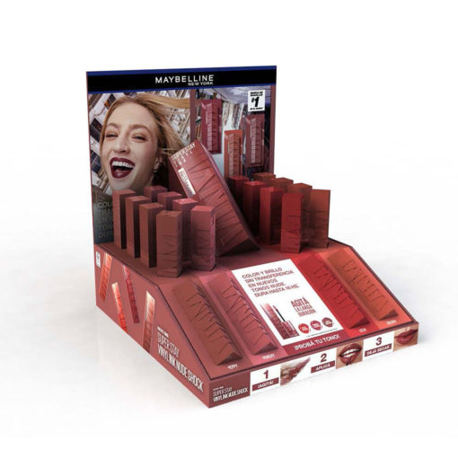 Exhibidor Labial Líquido Maybelline Superstay Vinyl Ink  X 12 U