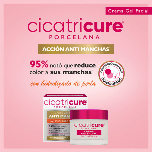 Crema Gel Facial Cicatricure  Porcelana Anti Manchas X 50 Gr - Imagen 2