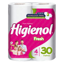 Papel Higiénico Higienol Fresh Hoja Simple 30 Metros X 4 U