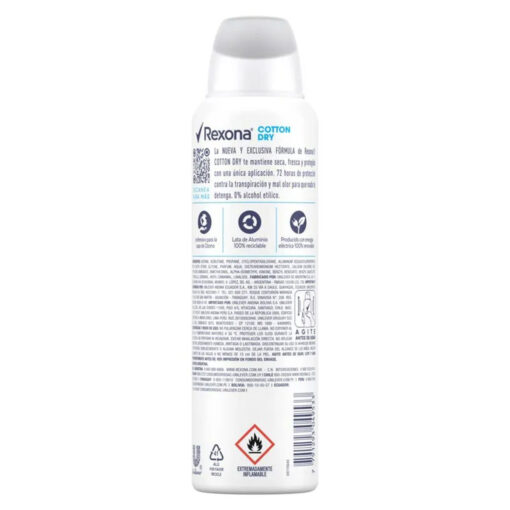 Antitranspirante Rexona  Cotton Dry X 250 Ml - Imagen 2