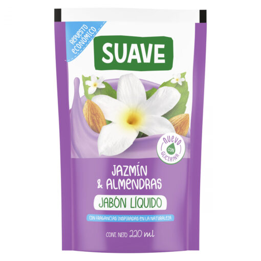 Repuesto Jabón Líquido Suave  Jazmín y Almendras X 220 Ml