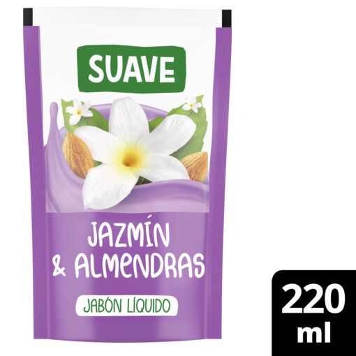 Repuesto Jabón Líquido Suave  Jazmín y Almendras X 220 Ml - Imagen 3