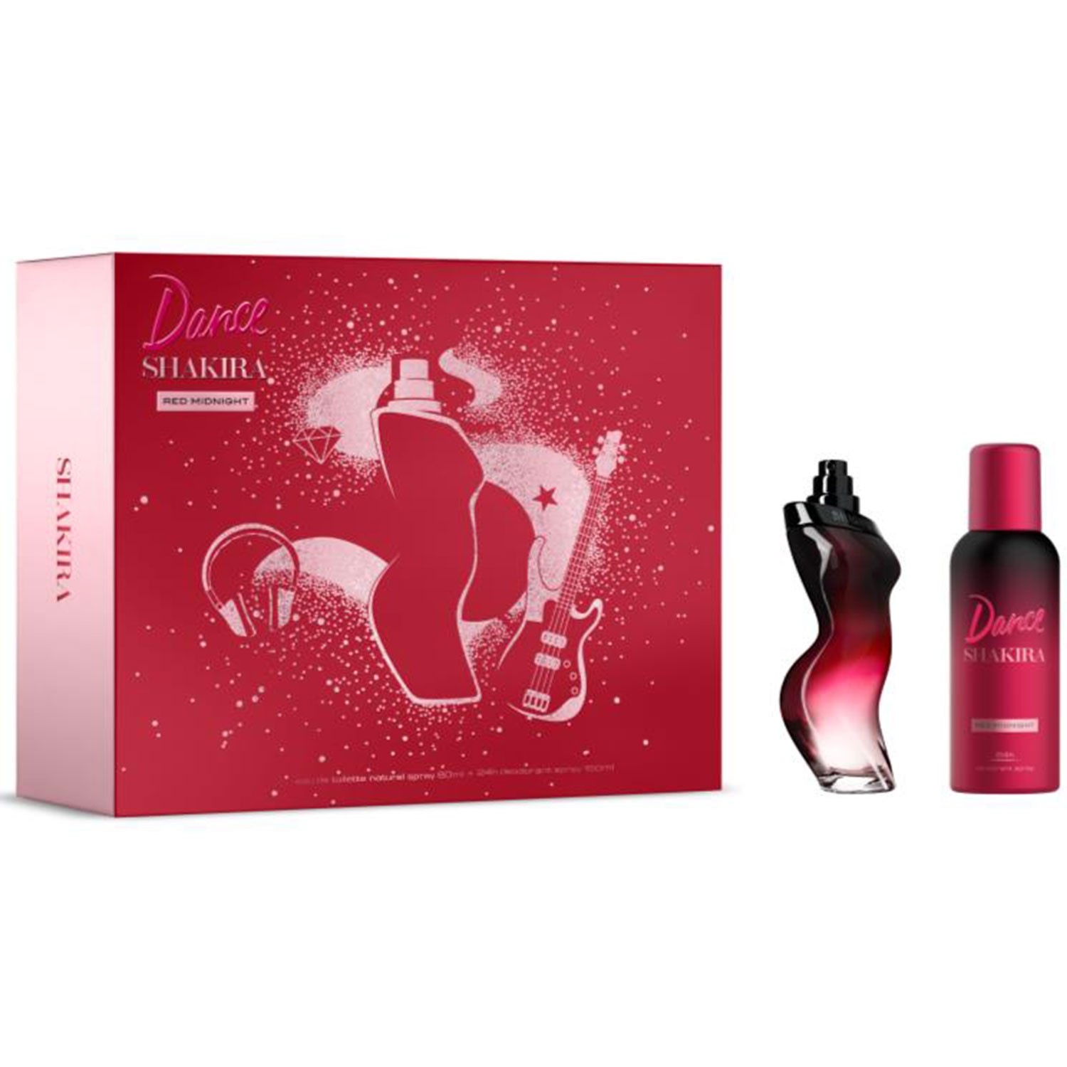 Set Perfume + Desodorante Shakira Dance Red Midnight X 1 U