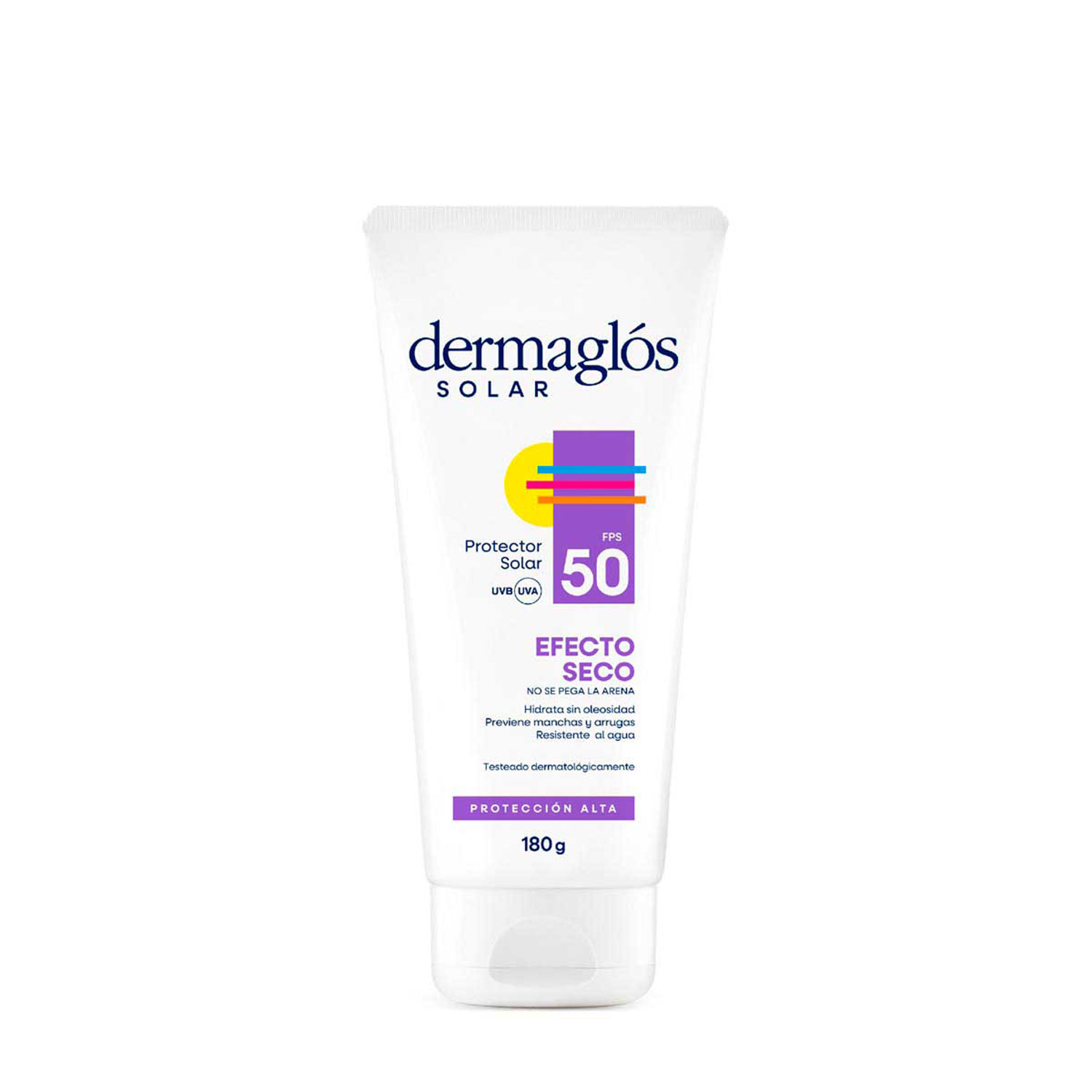 Protector Solar Dermaglos Efecto Seco FPS50 X 180 Gr
