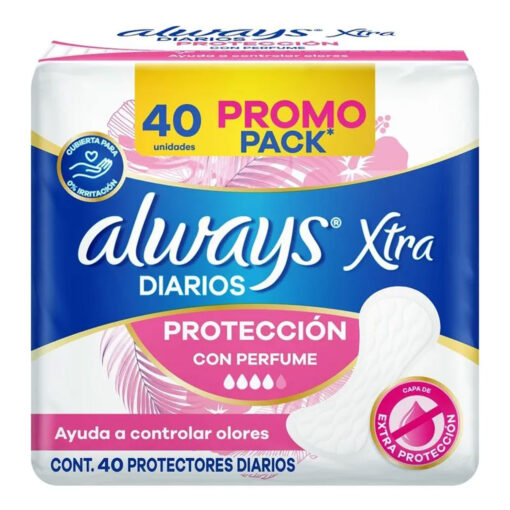 Protectores Diarios Always Loción Con Perfume X 40 U