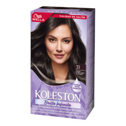 Tintura Permanente en Kit Koleston Brillo Infinito 31 Castaño Oscuro Cenizo Cautivador X 1 U