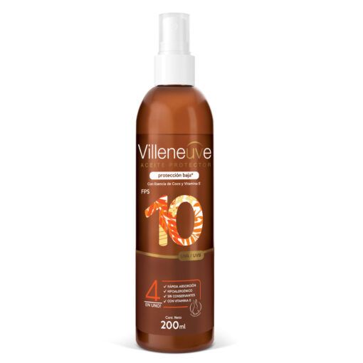 Aceite de Coco Corporal Villeneuve  FPS 10 X 200 Ml - Imagen 2