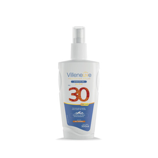 Protector Solar En Spray Villeneuve Efecto Seco FPS 30 X 200 Ml - Imagen 2