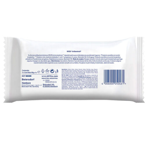 Jabón en Barra Nivea  Antibacterial X 3 U - Imagen 2