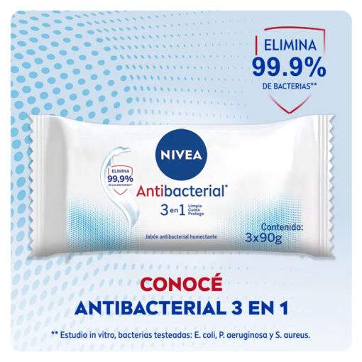 Jabón en Barra Nivea  Antibacterial X 3 U - Imagen 3