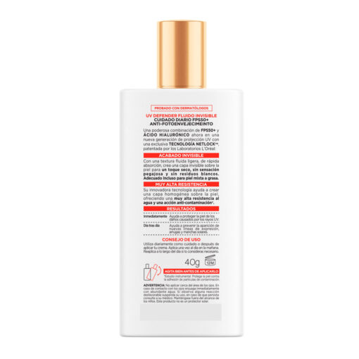 Protector Solar Facial L'Oreal París UV Defender FPS 50+ X 40 Gr - Imagen 2