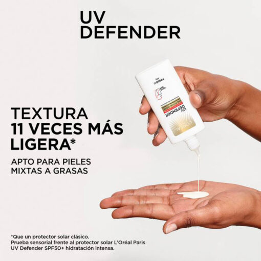 Protector Solar Facial L'Oreal París UV Defender FPS 50+ X 40 Gr - Imagen 5