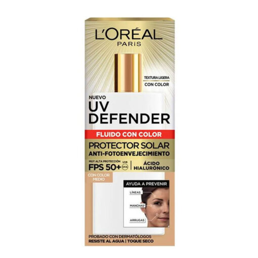Protector Solar Facial L'Oreal París UV Defender Tono Medio FPS 50+ X 40 Gr - Imagen 2