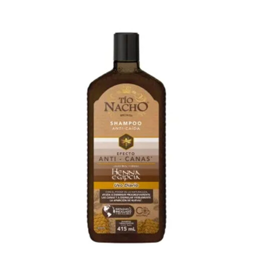 Shampoo Tonalizador Tio Nacho  Henna Egipcia Anti Canas X 415 Ml - Imagen 2